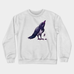 Cute Crow Drawing Crewneck Sweatshirt